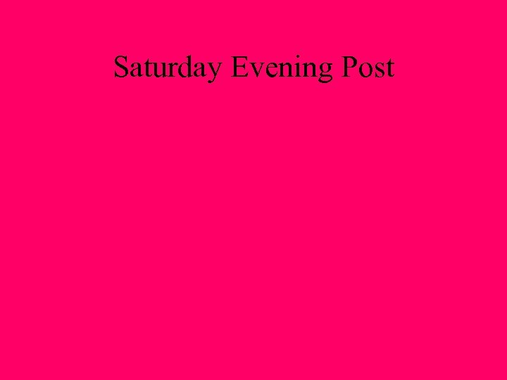 Saturday Evening Post 