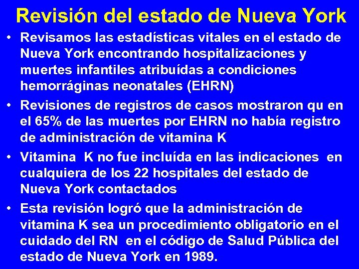 Revisión del estado de Nueva York • Revisamos las estadísticas vitales en el estado