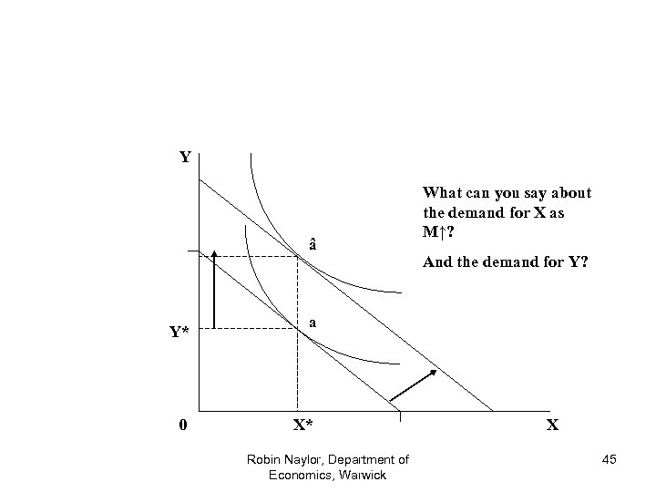Y â Y* 0 What can you say about the demand for X as