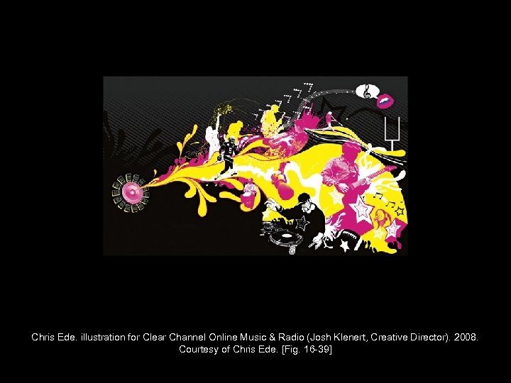 Chris Ede. illustration for Clear Channel Online Music & Radio (Josh Klenert, Creative Director).