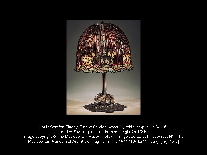 Louis Comfort Tiffany, Tiffany Studios. water-lily table lamp. c. 1904– 15. Leaded Favrile glass
