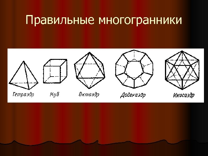 Чертеж правильных многогранников