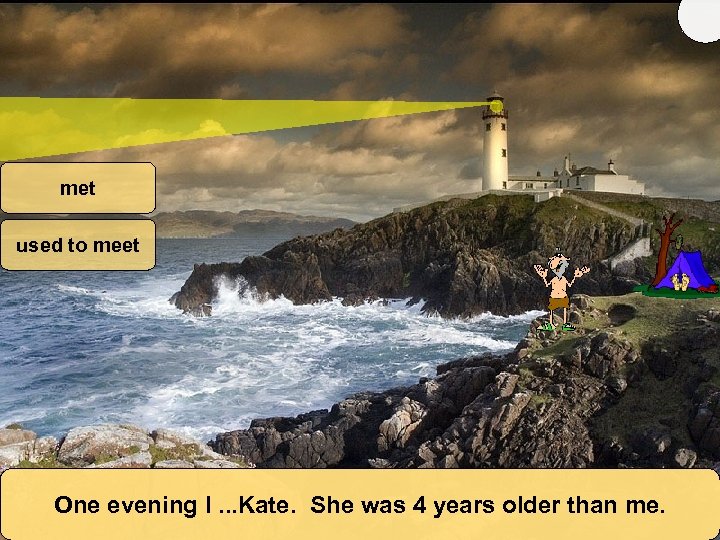 met used to meet One evening I. . . Kate. She was 4 years