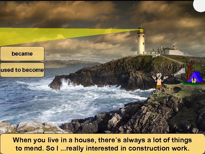 became used to become When you live in a house, there´s always a lot