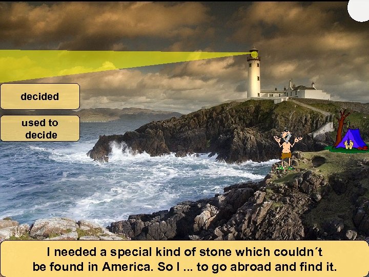 decided used to decide I needed a special kind of stone which couldn´t be