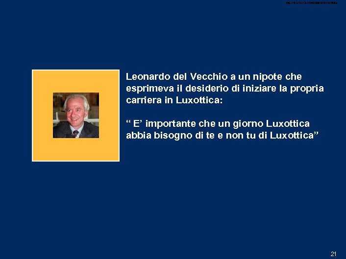 MIL-15. 1/13. 12 -12052006 -01013 /GMlp Leonardo del Vecchio a un nipote che esprimeva