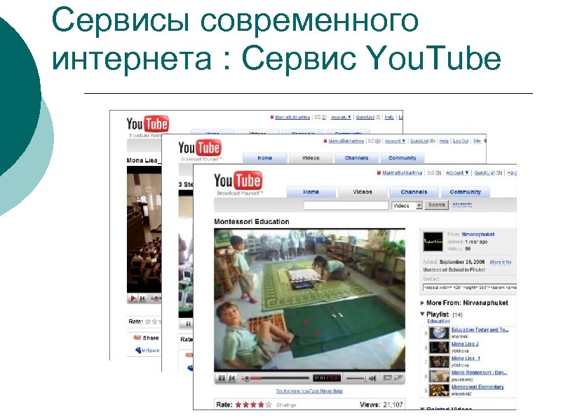 Сервисы современного интернета : Сервис You. Tube 