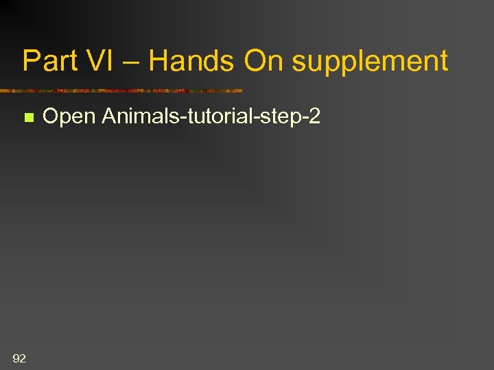 Part VI – Hands On supplement n 92 Open Animals-tutorial-step-2 