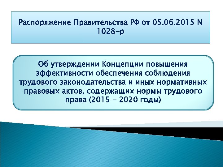Распоряжение Правительства РФ от 05. 06. 2015 N 1028 -р Об утверждении Концепции повышения
