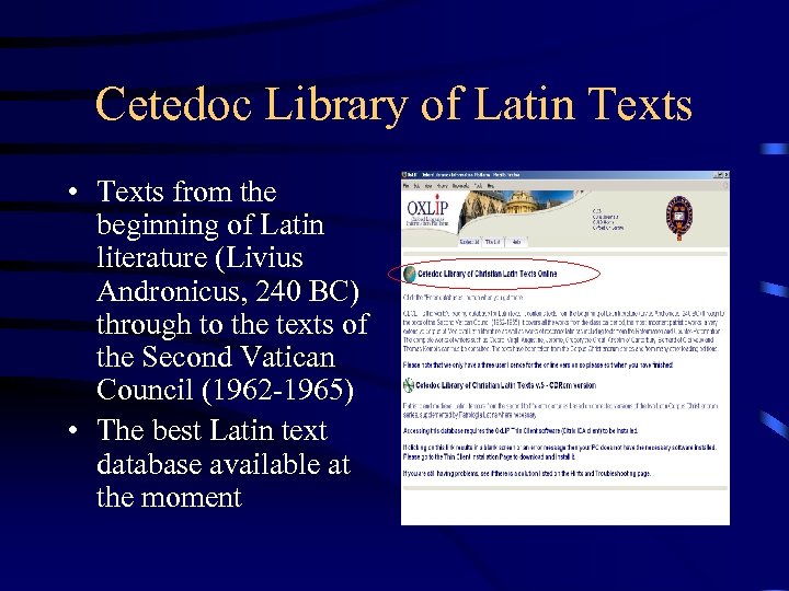 Cetedoc Library of Latin Texts • Texts from the beginning of Latin literature (Livius