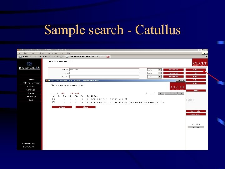 Sample search - Catullus 
