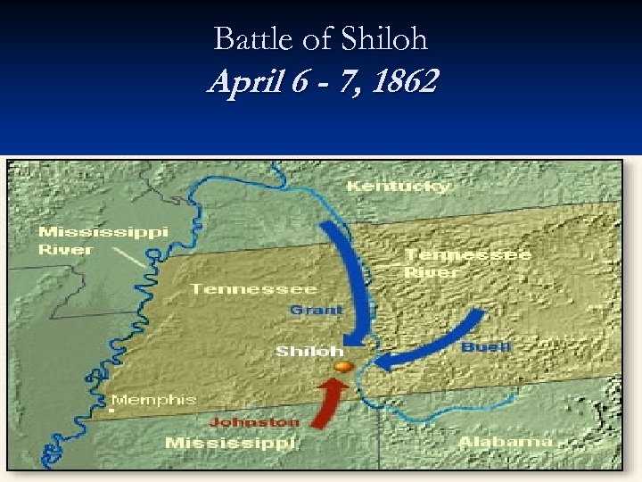 Battle of Shiloh April 6 - 7, 1862 