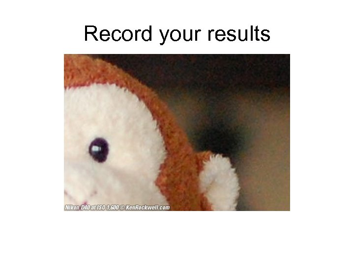 Record your results 