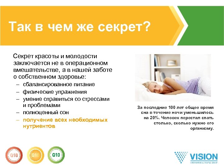 Так в чем же секрет? Секрет красоты и молодости заключается не в операционном вмешательстве,