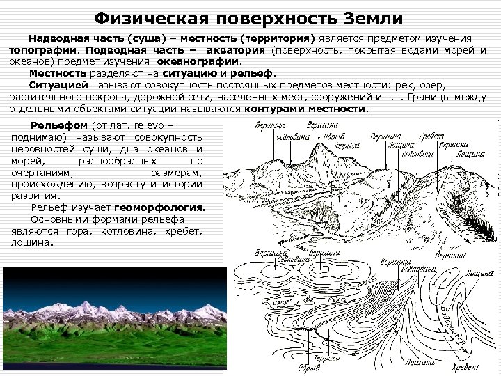 Изучать рельеф. Физическая поверхность земли. Физическая поверхность земли в геодезии. Рельеф местности геодезия. Формы рельефа в геодезии.