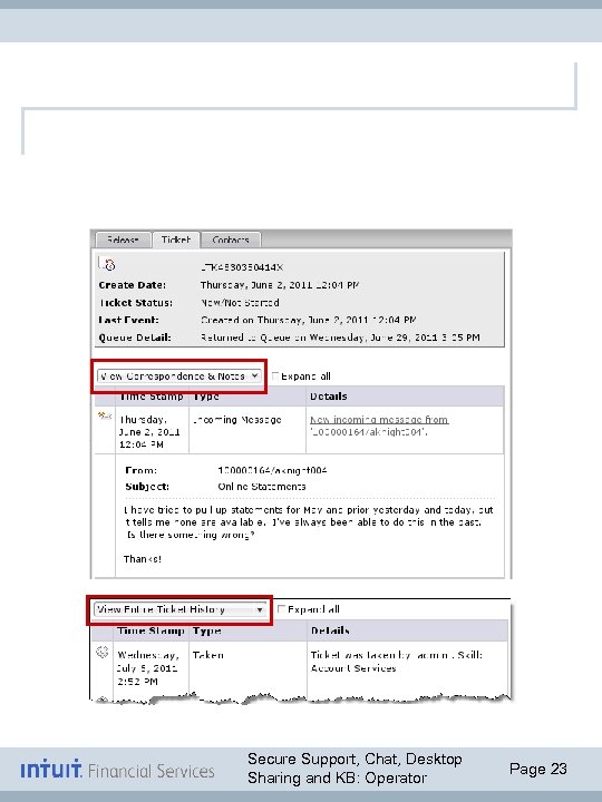 Secure Support, Chat, Desktop Sharing and KB: Operator Page 23 