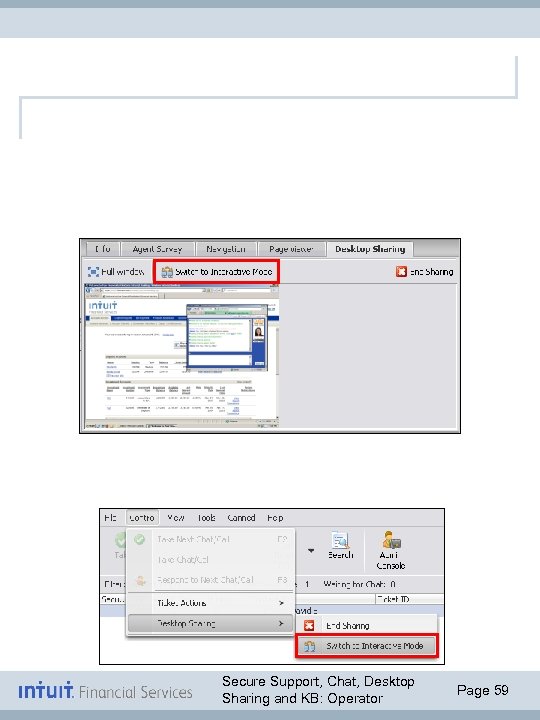Secure Support, Chat, Desktop Sharing and KB: Operator Page 59 