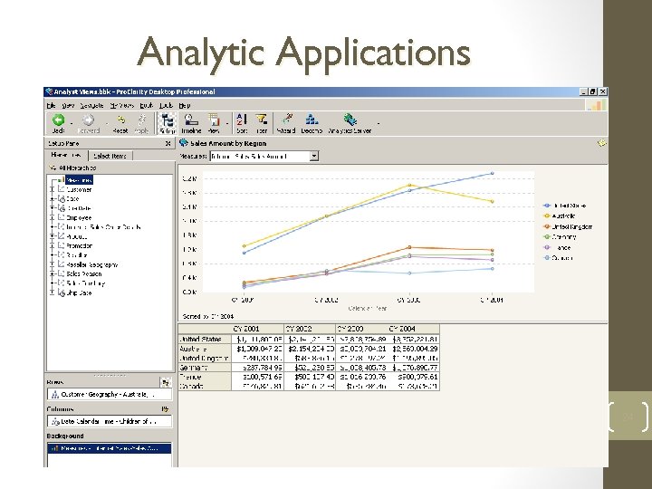 Analytic Applications 24 24 