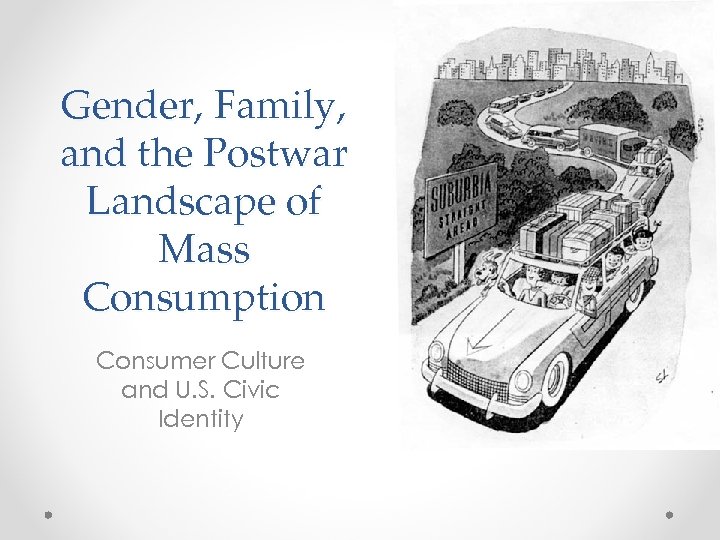 Gender, Family, and the Postwar Landscape of Mass Consumption Consumer Culture and U. S.