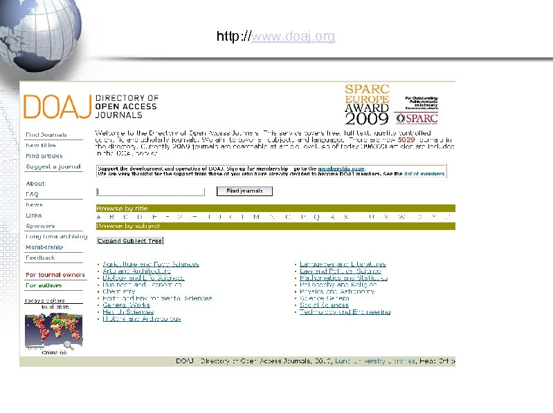 http: //www. doaj. org 