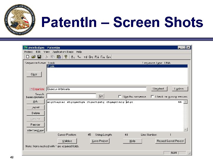 Patent. In – Screen Shots 42 