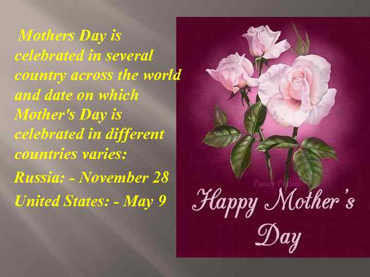 Mothers Day is celebrated in several country across the world and date on which