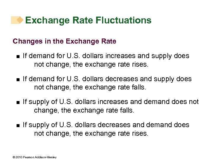 Exchange Rate Fluctuations Changes in the Exchange Rate < If demand for U. S.