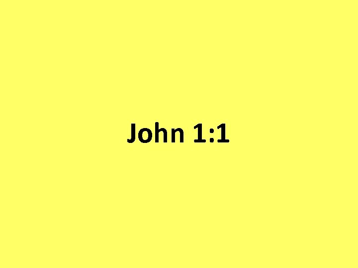 John 1: 1 
