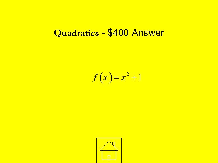 Quadratics - $400 Answer 