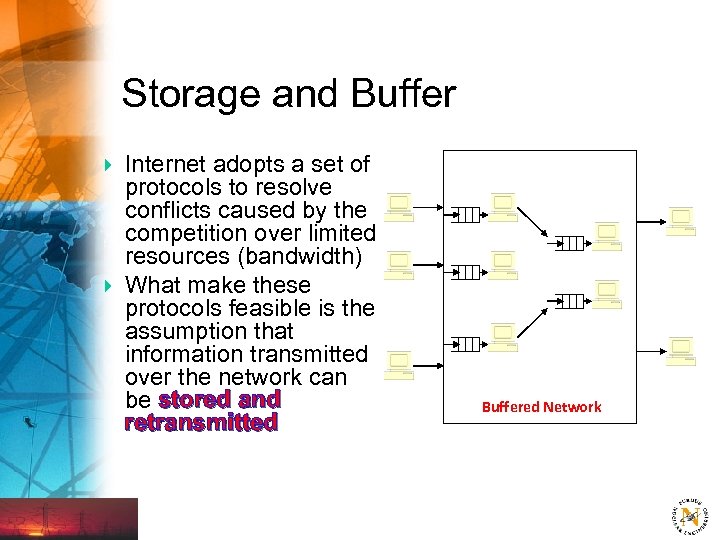 Storage and Buffer Internet adopts a set of protocols to resolve conflicts caused by