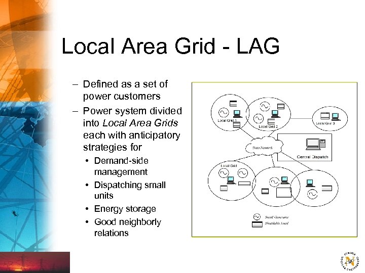 Local Area Grid - LAG – Defined as a set of power customers –