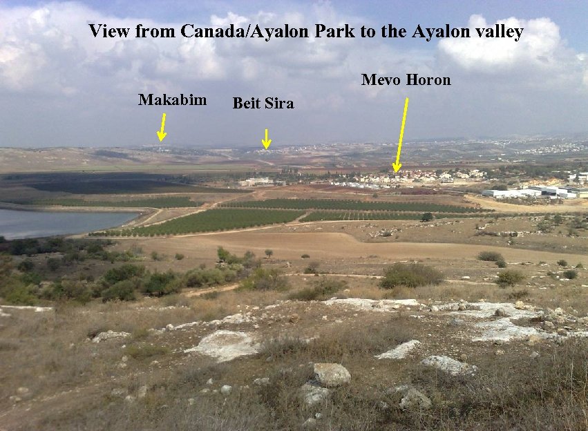 View from Canada/Ayalon Park to the Ayalon valley Mevo Horon Makabim Beit Sira 