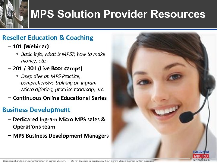 MPS Solution Provider Resources Reseller Education & Coaching − 101 (Webinar) w Basic info,