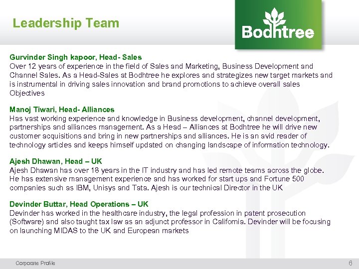 Leadership Team Gurvinder Singh kapoor, Head- Sales Over 12 years of experience in the