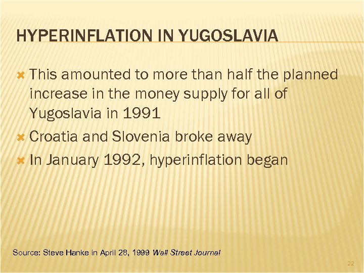 HYPERINFLATION IN YUGOSLAVIA This amounted to more than half the planned increase in the