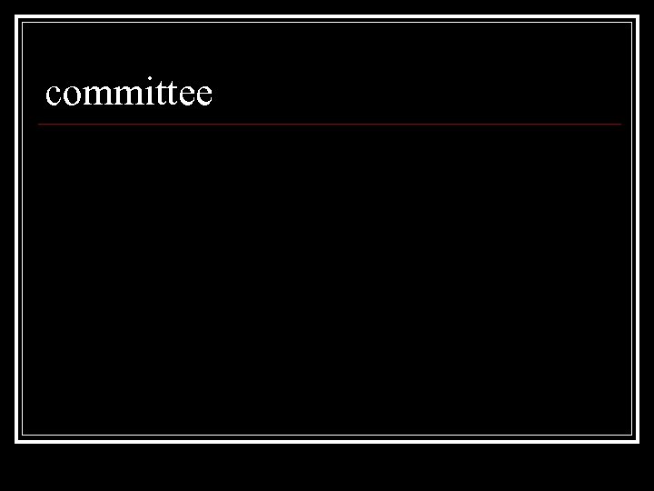 committee 