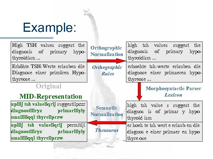 Example: High TSH values suggest the Orthographic high tsh values suggest the diagnosis of