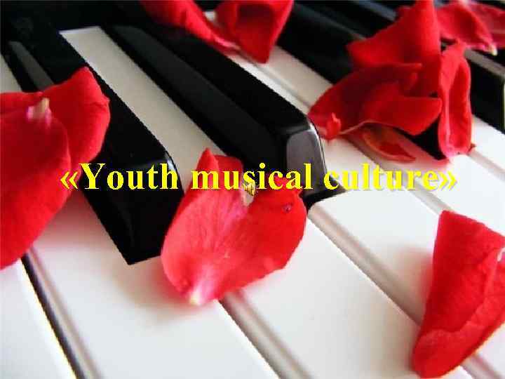  «Youth musical culture» 