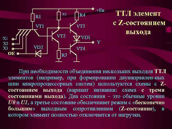 R 1 R 2 VT 1 X 2 X 3 OE R 4 +Ек