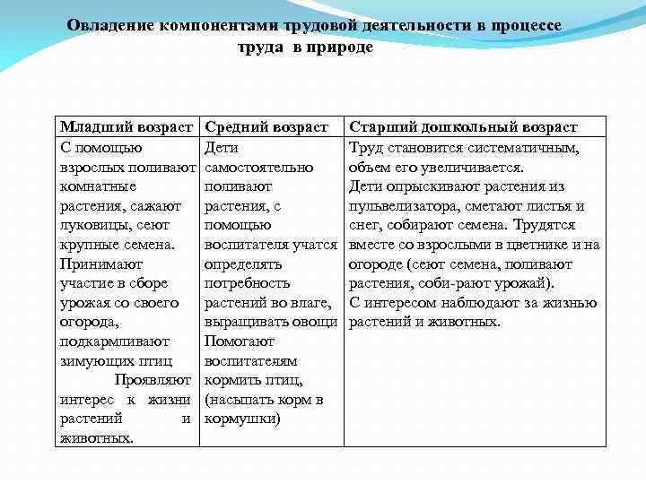 План конспект хозяйственно бытового труда в средней группе