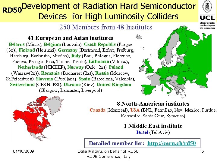 Development of Radiation Hard Semiconductor Devices for High Luminosity Colliders RD 50 250 Members