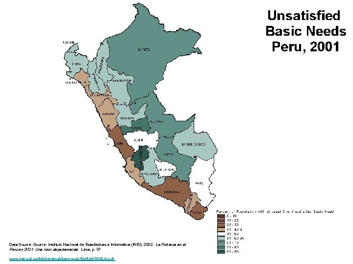 Data Source: Instituto Nacional de Estadísticas e Informática (INEI). 2002. La Pobreza en el