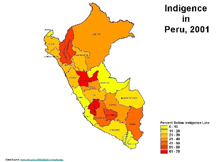 Data Source: www. inei. gob. pe/Sisd/aplic/consulta. asp 