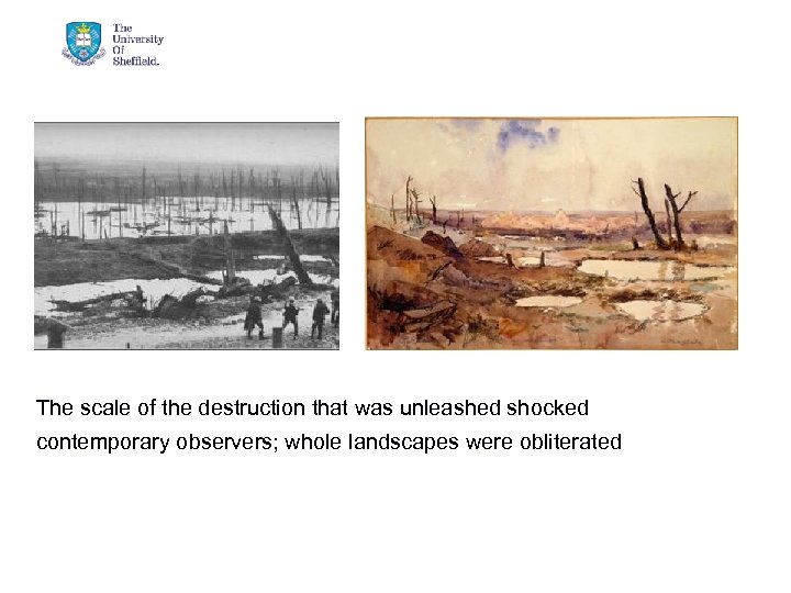 The scale of the destruction that was unleashed shocked contemporary observers; whole landscapes were