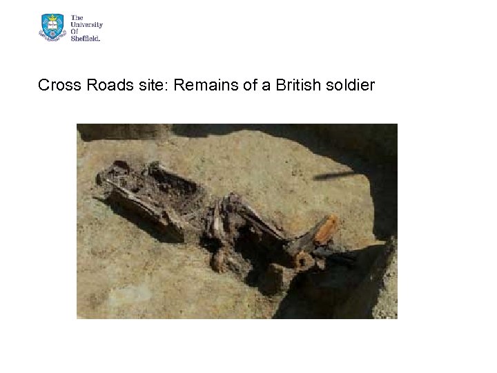 Cross Roads site: Remains of a British soldier 3/15/2018 © The University of Sheffield