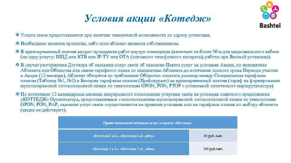 Условия акции «Котедж» v Услуга связи предоставляется при наличии технической возможности по адресу установки.