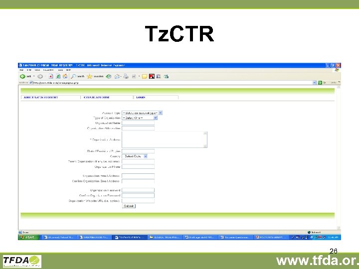 Tz. CTR 26 www. tfda. or. 