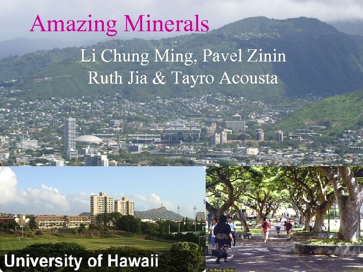 Amazing Minerals Li Chung Ming, Pavel Zinin Rocks. Jia & Tayro Acousta & Minerals