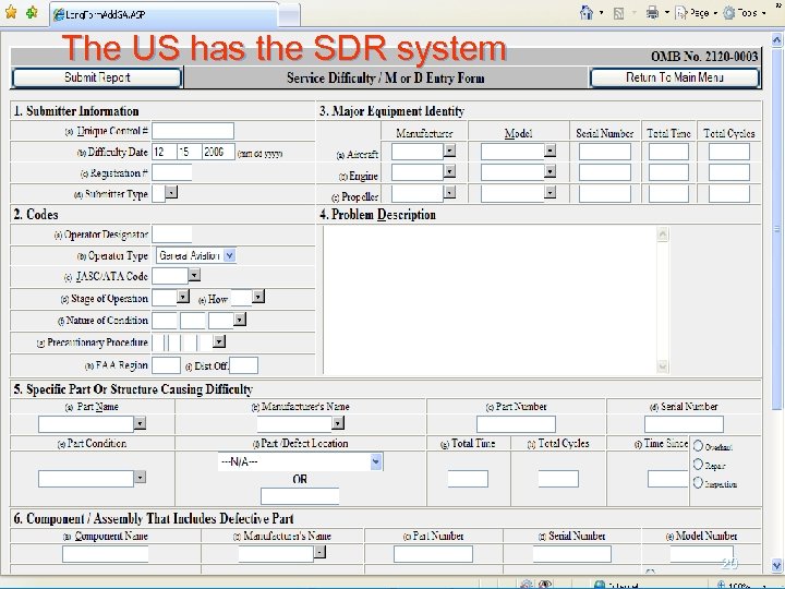 The US has the SDR system 20 