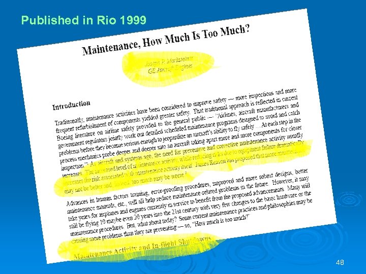 Published in Rio 1999 48 